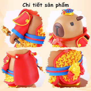 HomeyShop-Mô hình Capybara Vua Khỉ Kapimeitunwang in 3D,Đồ trang trí và đồ chơi để bàn cao cấp,Có nam châm