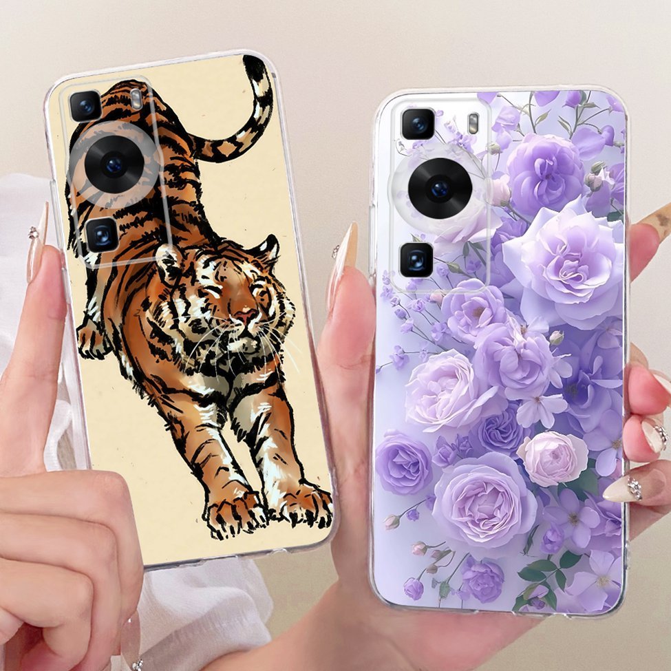 Ốp lưng trong suốt Huawei P60 Mèo dễ thương Thời trang Bướm Vỏ sơn ngộ nghĩnh Huawei P60 Pro MNA-AL00 MNA-LX9