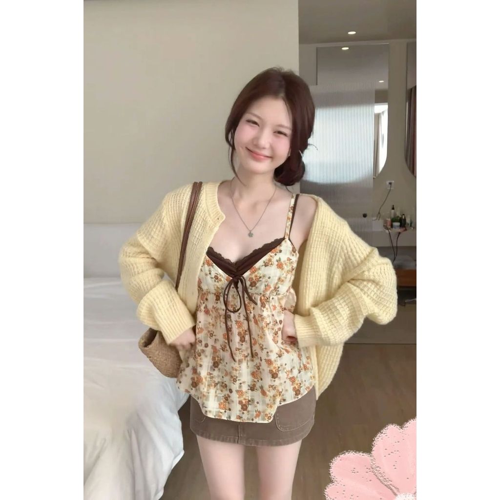 Áo Camisole Hai Mảnh Mỏng Nhẹ, Thời Trang Xuân Hè