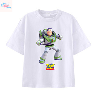 Áo thun bé trai in hình hoạt hình Buzz Lightyear trong phim Toy Story, kiểu dáng thoải mái và thoáng khí.