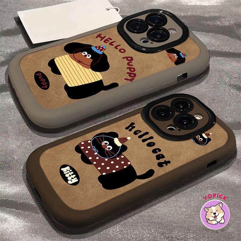 Cặp Đôi Động Vật Ốp Lưng Điện Thoại IPhone17 16 15 14 13 12 11 X Xs Xr 7 8 Plus Pro Max Ốp Lưng Điện Thoại Hoạt Hình Ốp Lưng Mềm Bảo Vệ Chống Rơi JKP