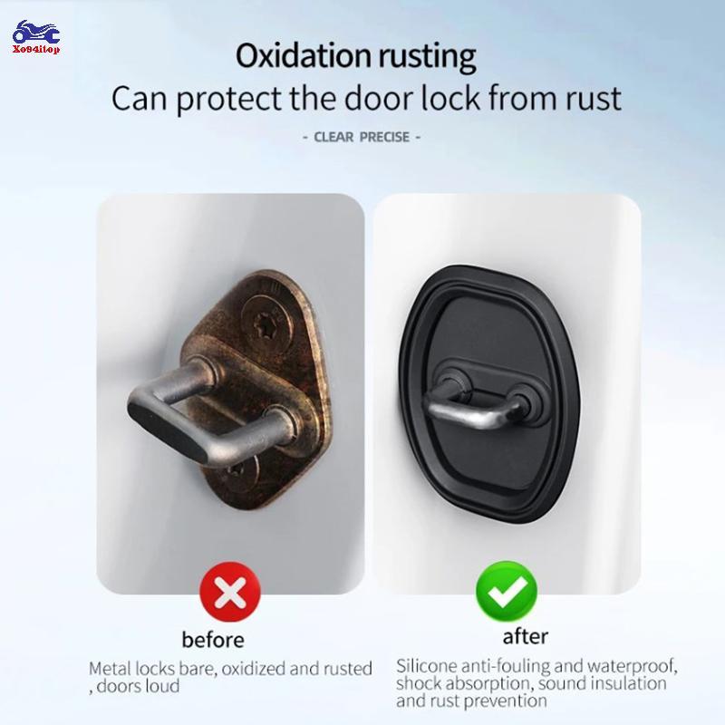 XOITOP 4 Cửa Ô Tô Tắt Tiếng Giảm Chấn Đệm Cửa Silicon Lo Bule Cửa Ô Tô Chống Va Chạm Vỏ Bảo Vệ VN