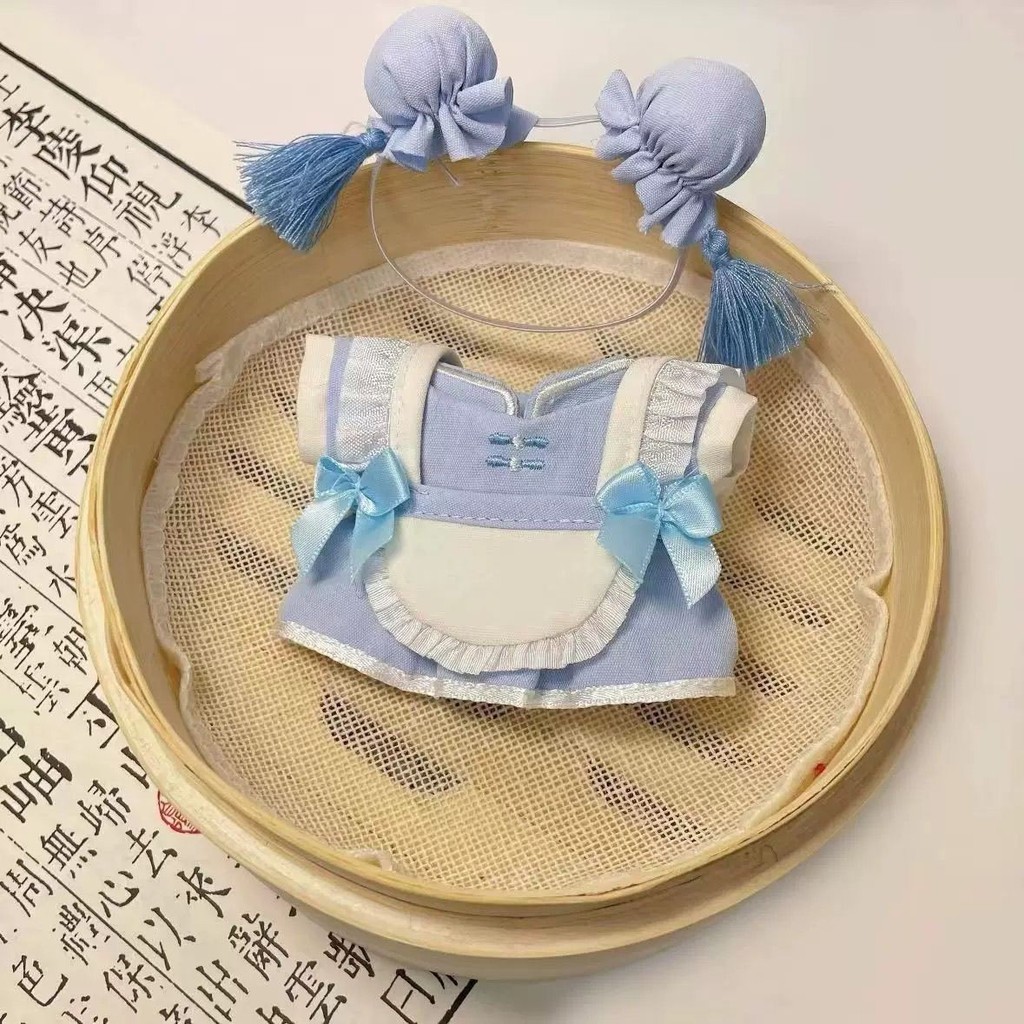 10cm Quần Áo Bé Phong Cách Trung Hoa Bóng Đầu Búp Bê Dễ Thương Quần Áo Phù Hợp Với Labubububu Búp Bê Trang Phục Phù Hợp Với 3.2