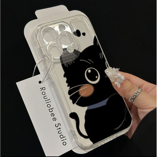 Ốp Lưng Cho Honor 90 MAGIC 7 Lite X8C X6C X9D X7D X9A X9B X8B X7B X7A Nova 5T P30 Pro Dễ Thương Ngộ nghĩnh Mèo Đen Cặp Đôi Silicon Hoạt Hình Trong Suốt Mềm
