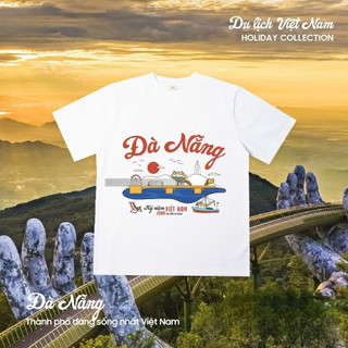 [HOẢ TỐC]  Áo thun du lịch MIỀN TRUNG Việt Nam, unisex, chất thun cotton 250gsm siêu dày dặn