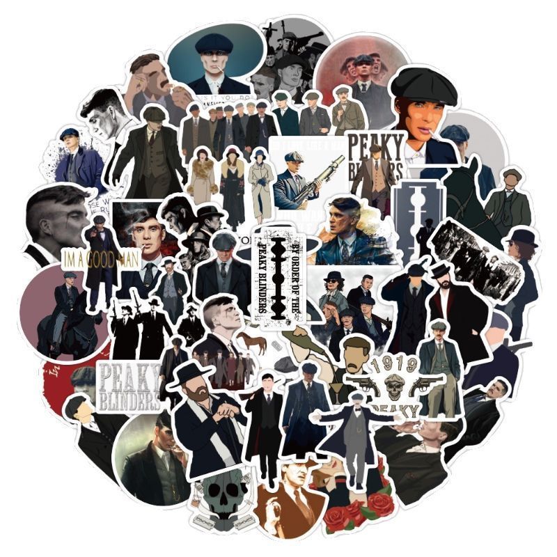 Bộ 50 Peaky Blinders Ngoại Vi Dán Cá Tính Trang Trí Mũ Bảo Hiểm Notebook Guitar Cốc Nước Graffiti Dán Quà Tặng Sinh Nhật