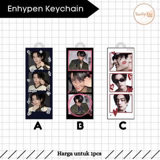 [BISA CUSTOM] Gantungan Kunci Photostrip  Member Foto Strip Keychain Keyring Akrilik Ganci - Jungwon, A