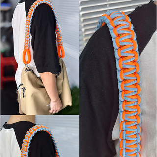 Phong Cách Mới Dây Bện Màu Sắc Tương Phản Rộng Dây Đeo Vai Di Động Dây Đeo Vai Nguyên Chất Tay Dệt Nách Đặt Hàng Túi Đeo Vai Leng
