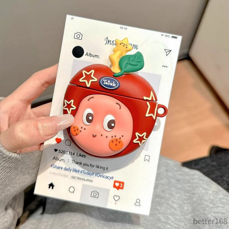 Phim hoạt hình nhân vật phản diện ngôi sao dễ thương cho AirPods 2 3 4 Vỏ tai nghe không dây bluetooth Vỏ mềm silicon