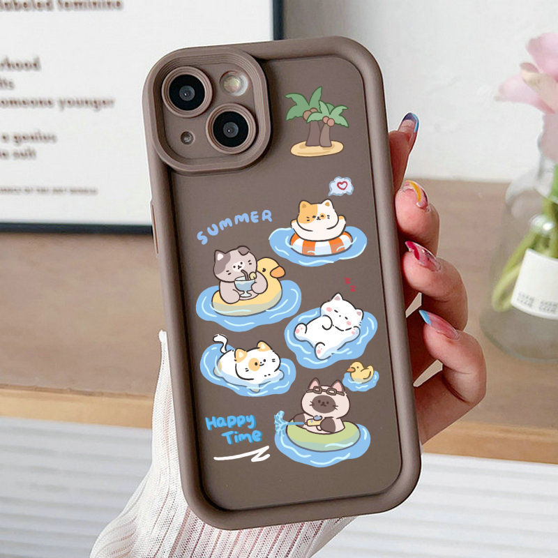Ốp Lưng Cho Samsung Galaxy S26 S25 S24 S23 S22 S21 S20 Plus Ultra FE A04S A03S A02 M02 A12 M12 M32 A20 A30 A50S A30S Thiết Kế Mắt Thiên Thần Chống Rơi Motif Mùa Hè JGS140