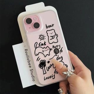 Mặt trận graffiti đáng yêu dành cho 16 trường hợp iPhone 17Air 14 13 11Pro