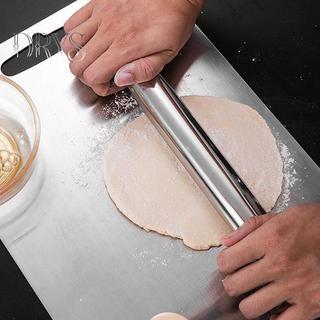 (TFT) Thép không gỉ Cán Pin Dụng Cụ Nhà Bếp Bột Con Lăn Nướng Pizza Mì Bánh Bao Bánh Quy Làm Dụng Cụ Nướng Bánh Nonsti MỚI