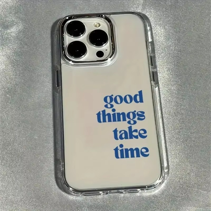 Ốp Lưng Good Things Take Time Cho Samsung S26 S23 Ultra S25 S24 FE S20 S22 S21 Plus Vỏ Mềm Trong Suốt Chống Sốc