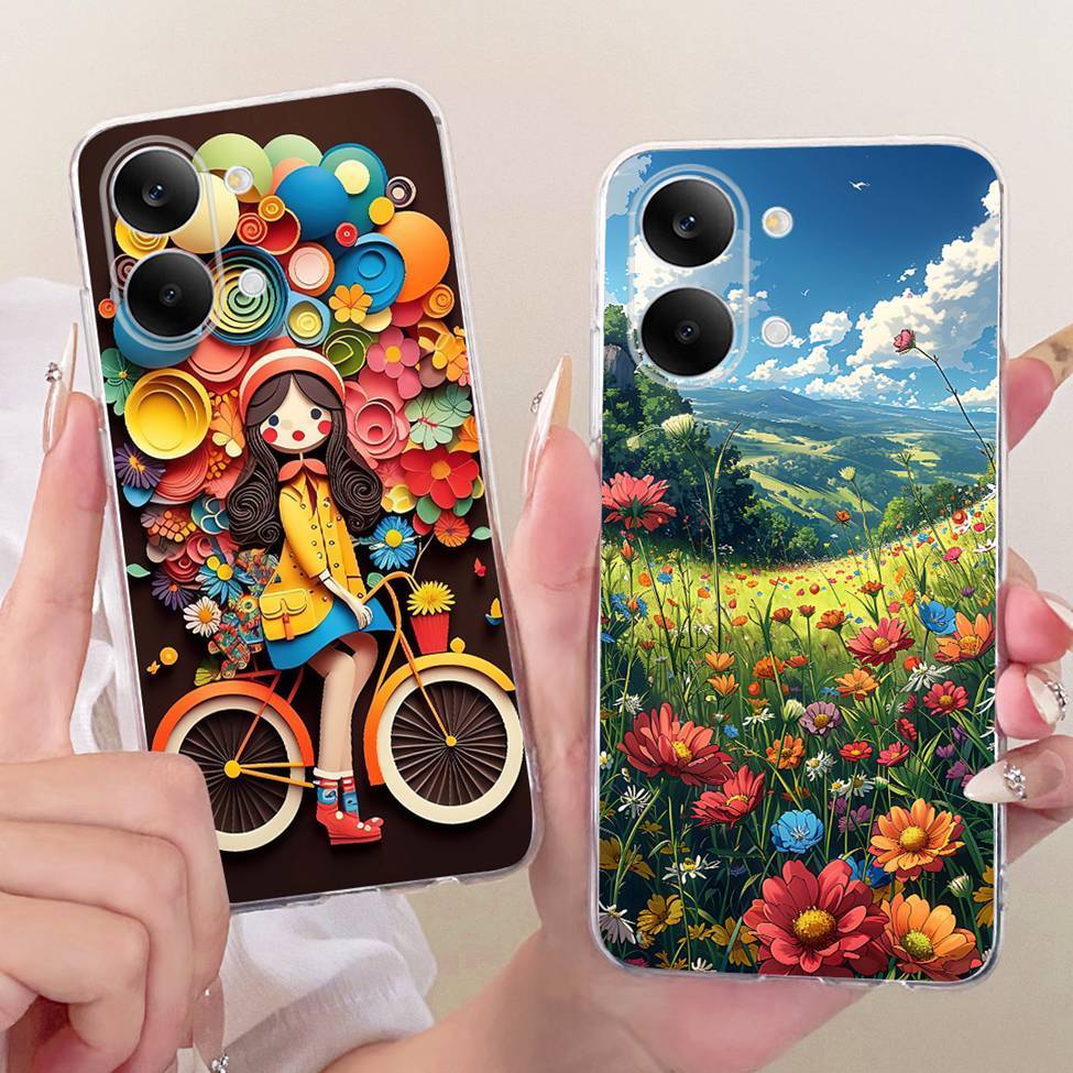 Dành Cho Redmi Turbo 5 Max Ốp Lưng Trong Suốt Thời Trang Bướm Sang Trọng Sơn Dễ Thương Vỏ Điện Thoại 6,83 ''