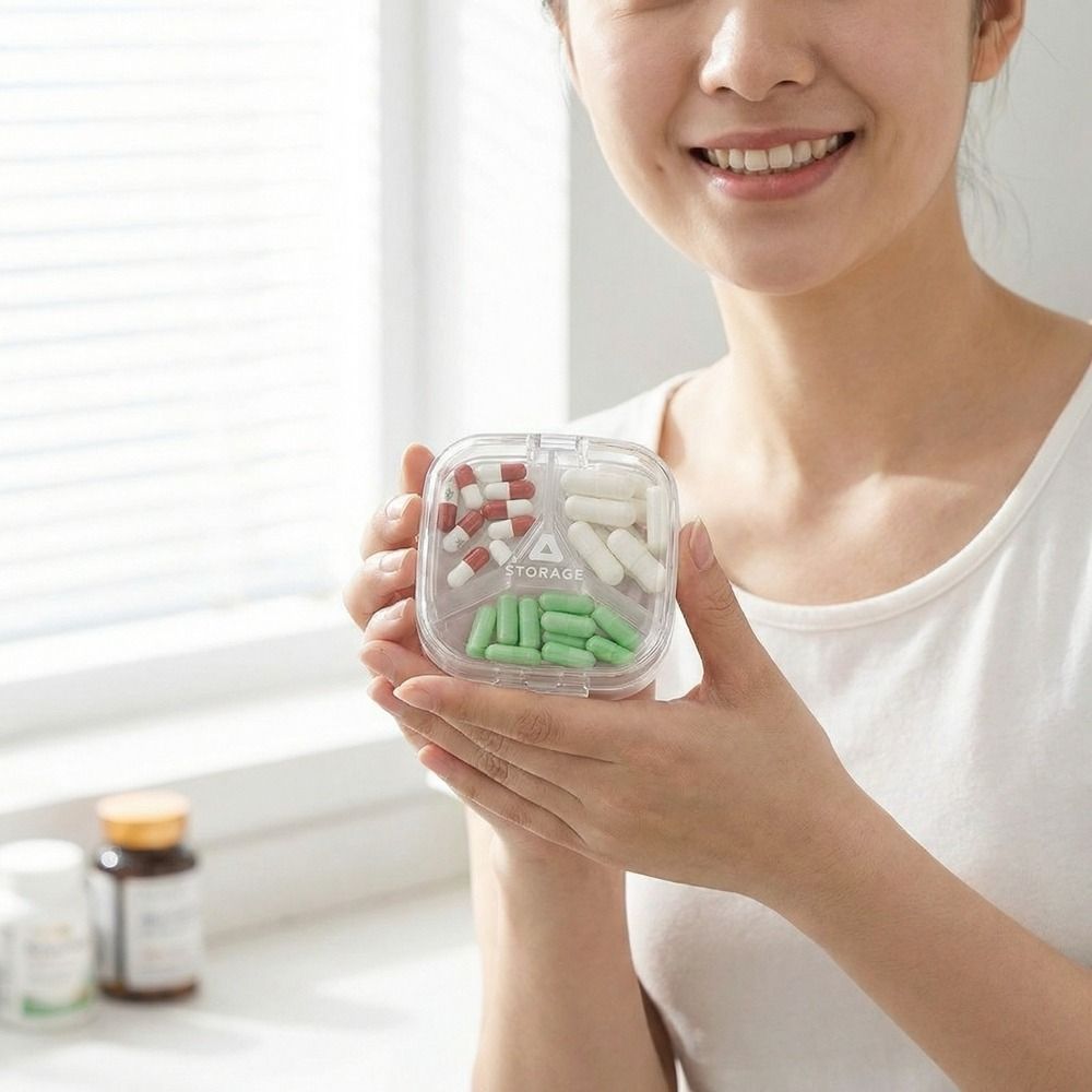 Hộp đựng thuốc 7 ngày JIMMYCHOOEC kín chống ẩm, chống nước, chống ánh sáng, đựng Vitamin, du lịch