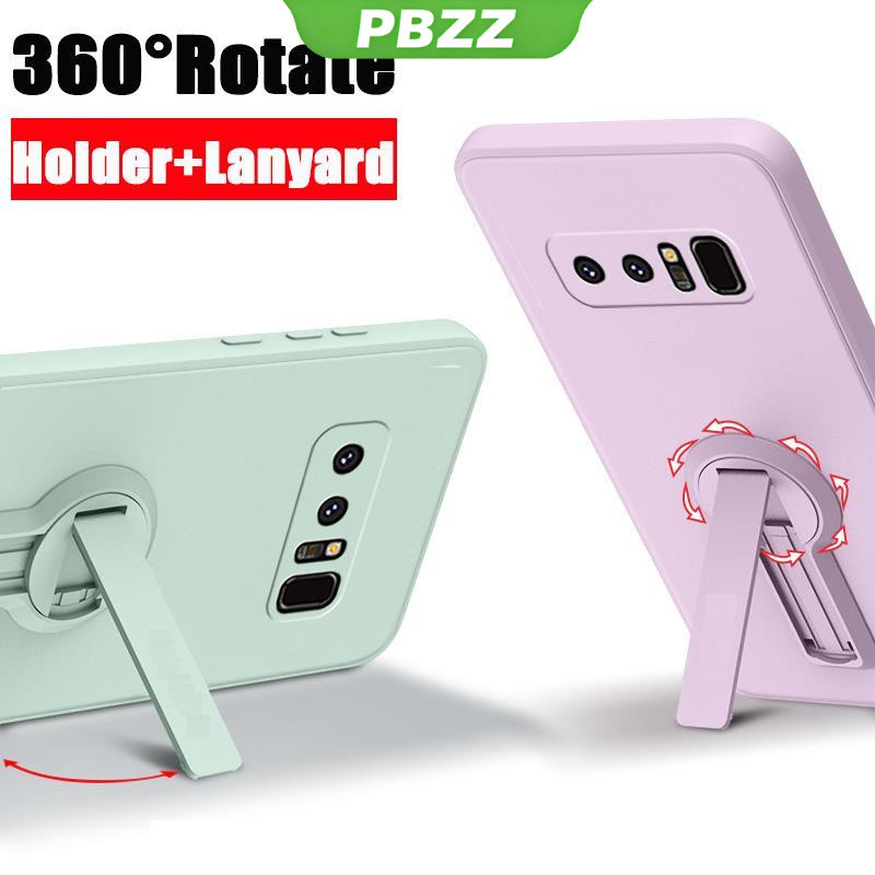 ốp lưng Ốp điện thoại Samsung Note 8 Ốp mềm Ốp chống sốc mịn bảo vệ silicon lỏng thiết kế mới 360 ° với giá đỡ ytxzzj01 đẹp viền vuông cute