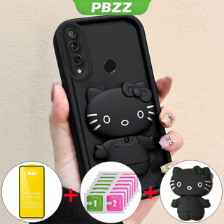 Ốp lưng cho Huawei Y9s Y9 Prime 2019 HONOR 20 pro Lite, ốp điện thoại mềm, silicone chống sốc, thiết kế mới, thẩm mỹ, hình mèo gương hoạt hình với giá đỡ và màng mềm JTMKTM01