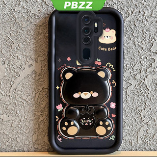 Ốp Lưng Cho OPPO A5 2020 Oppo a9 2020 Vỏ Điện Thoại Vỏ Mềm Silicon Chống Sốc Thiết Kế Mới Thẩm Mỹ Gương Xoay Gấu Dễ Thương Có Giá Đỡ JTXXZJ01
