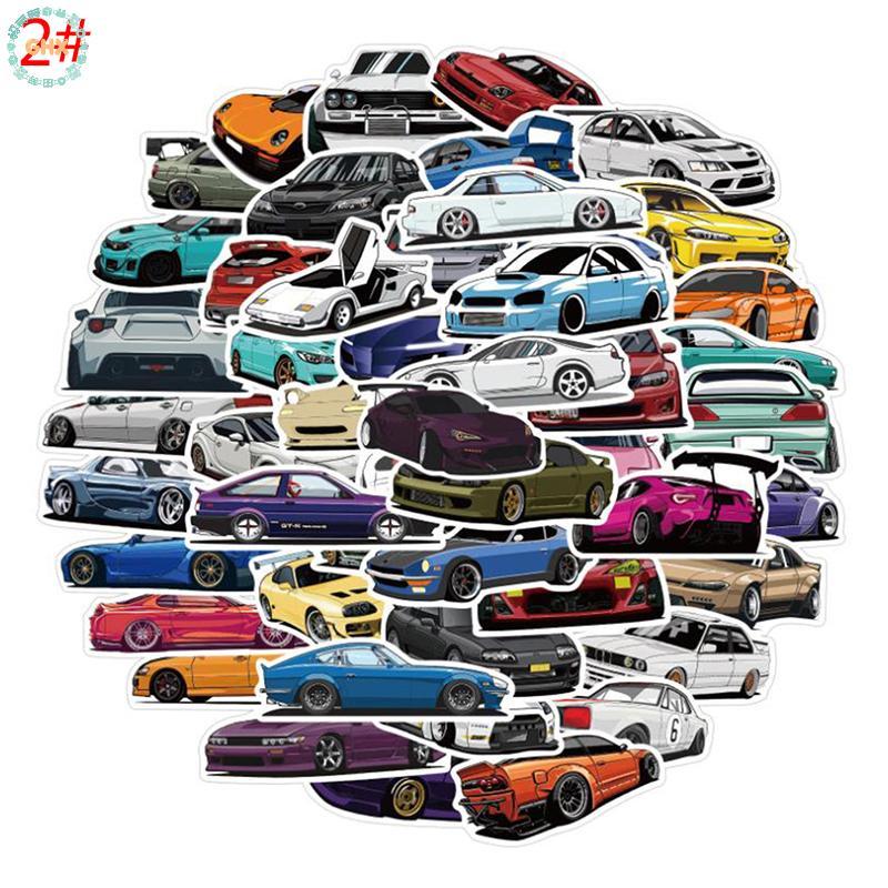 50 Miếng sticker xe ô tô JDM trang trí guitar / vali / ván trượt