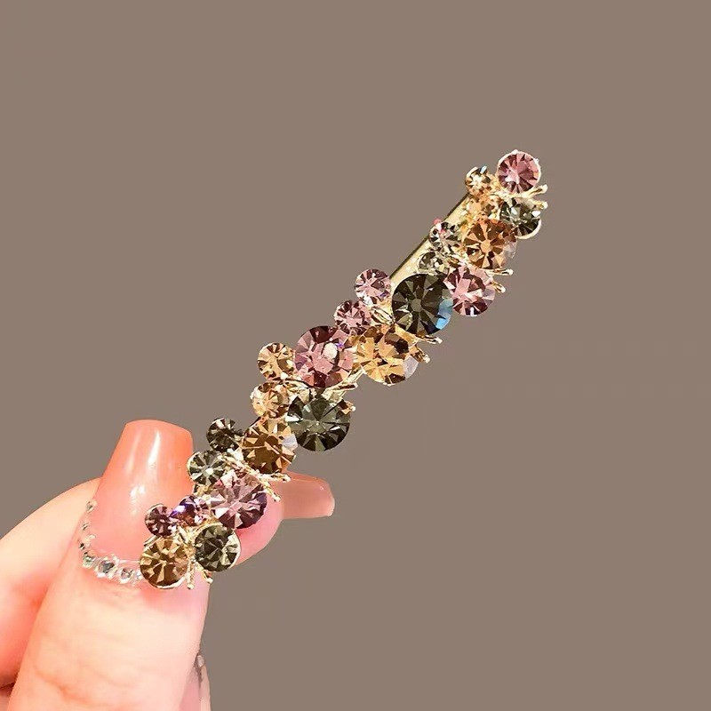 MAUROPOLI Kẹp Tóc Pha Lê Bướm Nhiều Màu Cao Cấp, Kẹp Bên Mùa Hè Cho Nữ