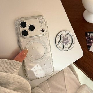 [Sheren] Ốp Điện Thoại Ngôi Sao Trắng Xám Thích Hợp Cho i17 16 15 14 13 12 11 pro max Vỏ Bảo Vệ Chống Sốc