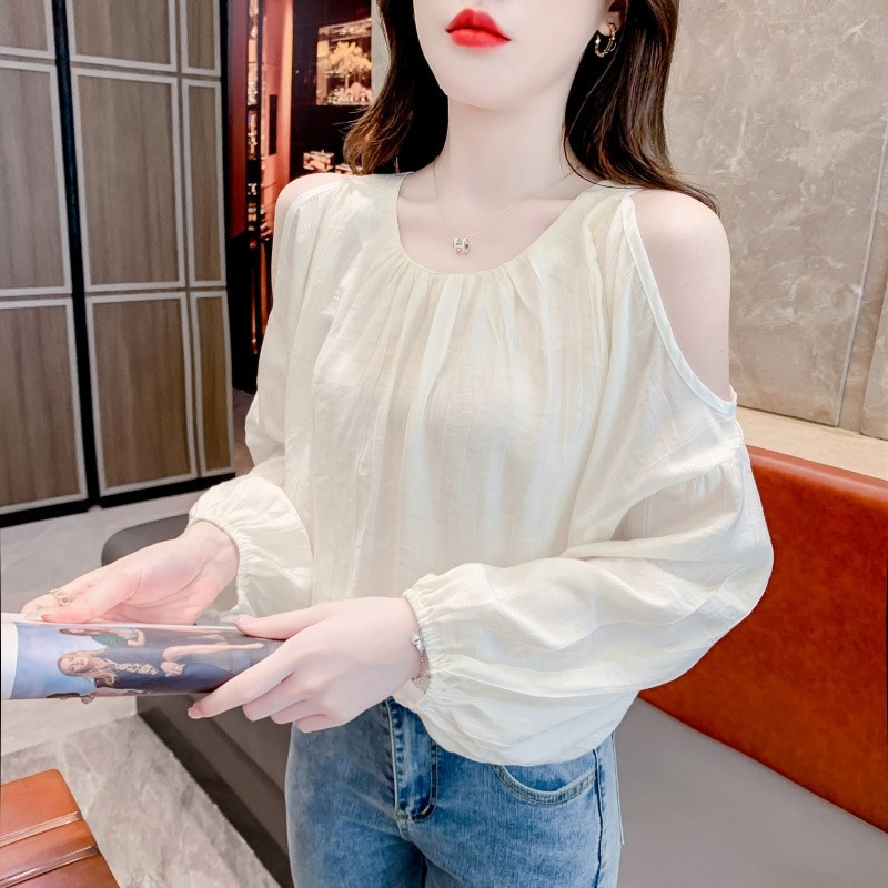 Áo blouse voan dài tay kiểu Pháp dành cho nữ, mẫu mới xuân/hè thời thượng,trẻ trung và xinh đẹp,phù hợp đi làm đi chơi