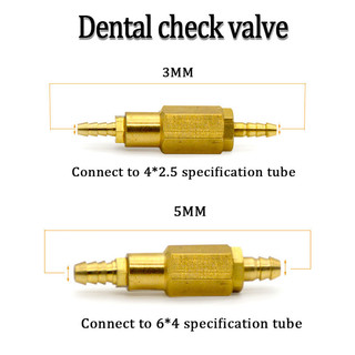 Van tuabin nha khoa Van kiểm tra một chiều Bộ điều chỉnh áp suất nước Phụ kiện ghế nha khoa 5MM & 3MM