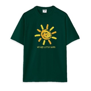 Áo thun nam in hình hoạt hình mặt trời, kiểu dáng thời trang, cổ tròn, thoải mái, phong cách retro Mỹ thường ngày.