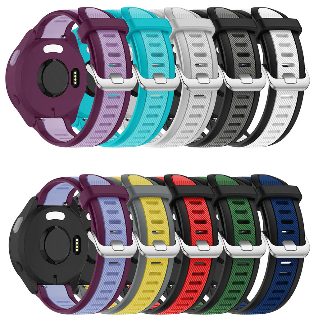 22mm 20mm Dây đeo silicon phát hành nhanh cho Garmin Forerunner 165 Ban nhạc cho vòng tay Vivoactive 3 5 Venu