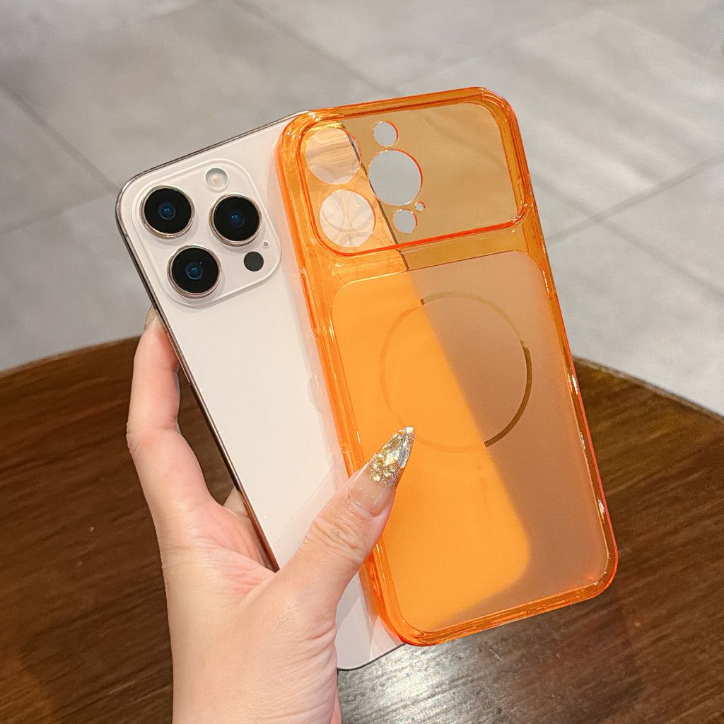 Ốp điện thoại mềm màu hồng từ tính cho iPhone 17 Pro Max 17 16 15 14 13 Vỏ bảo vệ chống sốc