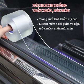 Miếng dán chống va đập ô tô silicon dày dặn Chất liệu Silicon، Bảo vệ bệ cửa،Băng Keo Nano