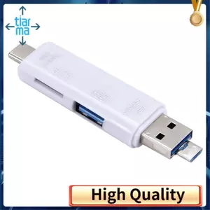 Đa Năng Cho Android Cho Máy Tính USB 3.0 Loại C USB Micro USB SD TF Đầu Đọc Thẻ Nhớ Dock OTG Loại C Adapter Trắng