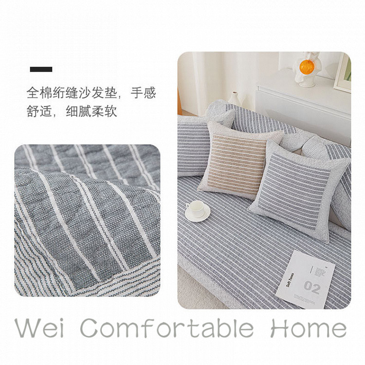 Đệm Sofa In Hình Retro Cotton Nguyên Chất Sofa Bao Bốn Mùa Đa Năng Chống Trơn Trượt Sofa Khăn