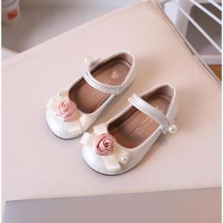 Bé Gái Giày Cho Tiệc Cưới Nơ Với Hoa Công Chúa Trẻ Em Hoa Đế Mềm Mary Janes Size 23-36 Cổ Điển Mùa Xuân Mới