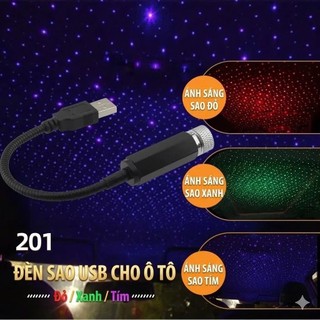 Đèn Led Laser USB Hiệu Ứng Chiếu Sao Bầu Trời Trang Trí Trần Xe Hơi, Trần Nhà