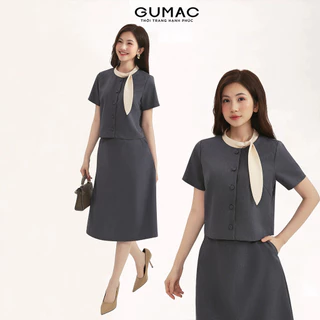 Set lẻ Áo kiểu GUMAC thêu cổ LAF0913 - Chân váy nữ GUMAC form A LVF0917
