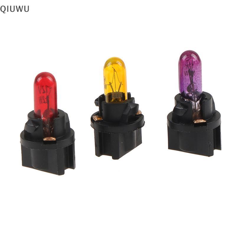 QIUWU 10 Chiếc T5.5 Bóng Đèn Led W1.2WCar Đèn Nội Thất Bảng Điều Khiển Làm Nóng Chỉ Báo Nêm Dụng Cụ Tự Động Đèn Điều Hòa Không Khí Đèn12V.