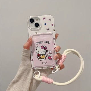 Ốp lưng iPhone 17 16 15 14 13 12 11 Pro Max X XR Max 78 Plus Dễ thương màu hồng KT dây buộc điện thoại trường hợp