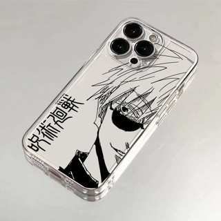 Anime Jujutsu Kaisen Gojo Satoru Ryomen Sukuna Ốp Lưng Cho IPhone 17 15 16 Pro Max 16E 16 Plus 17 Air Trong Suốt Chống Rơi Đơn Giản Dễ Thương Sáng Tạo Hàn Quốc 3D INS Ống Kính Vỏ Điện Thoại