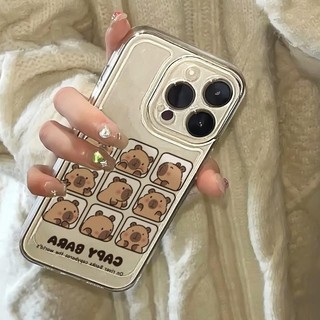 Ốp Điện Thoại Capybara Động Vật Hoạt Hình Dễ Thương Cho Xiaomi Redmi Note 15 14 13 Pro Plus Note15 Note14 4G 5G Trong Suốt Chống Sốc Sang Trọng Xu Hướng Thương Hiệu Sáng Tạo Chống Va Đập
