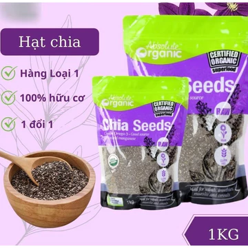 Hạt Chia Úc 500 Gam - 1KG [Giảm Cân - Ăn Kiêng] Hạt Chia Hữu Cơ Chuẩn Organic Chất Lượng Sạch - Đều - Đẹp