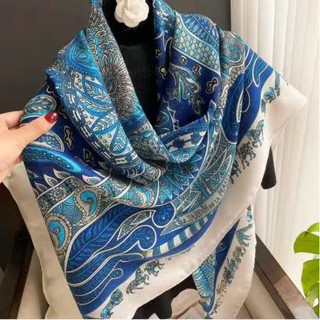 Khăn Vuông Lớn Fubao Rừng Nữ, Vải Lanh Cotton, Phù Hợp Thời Trang Xuân Thu