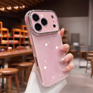 Ốp điện thoại lấp lánh màu sang trọng cho IPhone 17 Pro Max 13 14 15 16 pro max Vỏ bảo vệ điện thoại màu chống rơi Vỏ silicon mềm Ốp lưng trong suốt