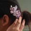Kẹp tóc handmade hoa lụa nhung phong cách Trung Quốc, phù hợp cho Hanfu và sườn xám hàng ngày