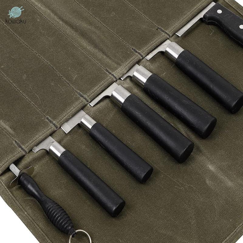 Di Động Đầu Bếp Cuộn Túi Bếp Dao Lưu Trữ Khắc Túi Dã Ngoại Cắm Trại Dao Tổ Chức Trường Hợp Dụng Cụ Nấu Ăn Tổ Chức
