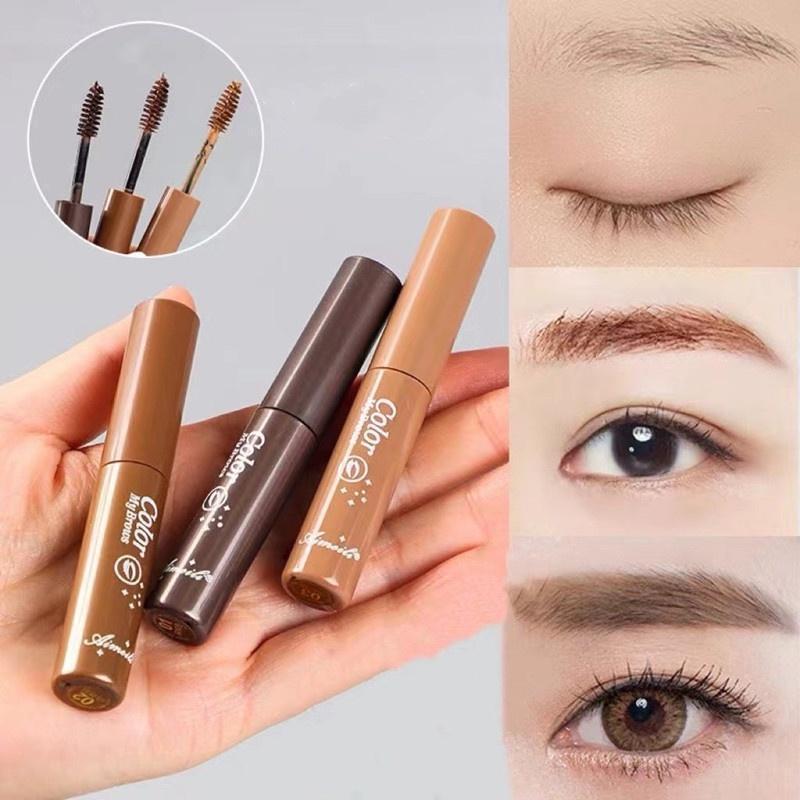 Tự Nhiên Chống Thấm Nước Trang Điểm Eye Brow Gel 3 Màu Lông Mày Tint Sơn Mascara Với Bàn Chải Dụng Cụ Trang Điểm Thân Thiện Với Môi Trường