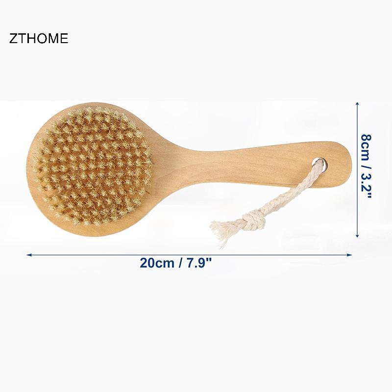 ZTHOME 1 Cái Tẩy Tế Bào Chết Bằng Gỗ Massage Toàn Thân Bàn Chải Tắm Lông Tự Nhiên Bàn Chải Mềm Phòng Tắm Nữ Người Đàn Ông Chăm Sóc Da Bàn Chải HOT