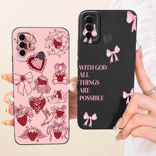 Vỏ Dễ Thương Cho Tecno Spark 7 KF6 KF6j KF6i KF6k / Spark 7T KF6p Vỏ Điện Thoại Hoạt Hình Thỏ Mèo Mềm Kẹo Silicon TPU Ốp Lưng