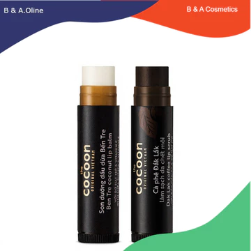 Combo Son Dưỡng Dầu Dừa Bến Tre Cocoon 5g + Tẩy Da Chết Môi Cà Phê Đắk Lắk Cocoon 5g