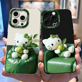 Ốp điện thoại mèo con lá bưởi cho iPhone 17 / 16 / 15 / 14 / 13 / MINI / 12 / 11 / Pro MAX / X / XS / XR / 7 / 8 / 6 Vỏ bảo vệ toàn diện bằng silicon lỏng chống sốc và chống rơi